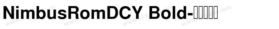 NimbusRomDCY Bold字体转换